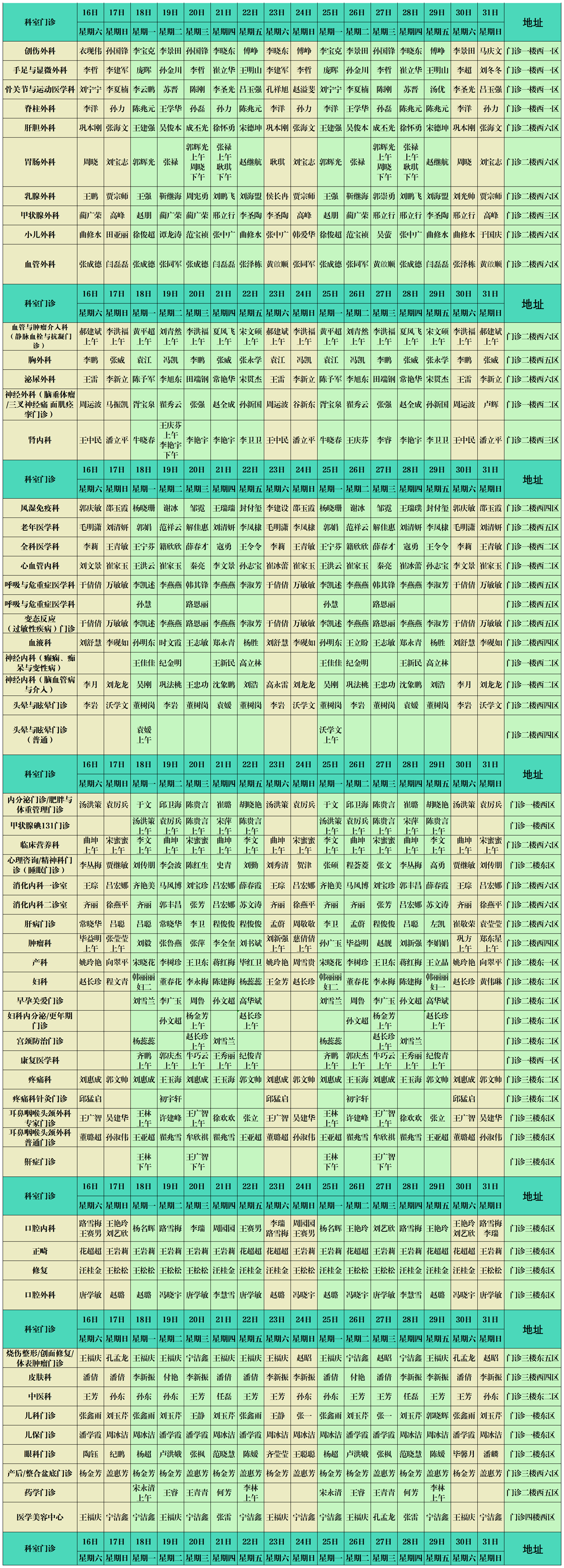 西院区门诊值班表_Sheet3.png